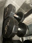 Pair Of Iron Grip 20kg Dumbbells