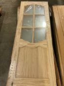 NO RESERVE - Glazed 6 Panel Detailed Wood 78