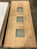 NO RESERVE - 3 Panel Glazed Wood Look 78