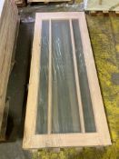 NO RESERVE - 3 Panel Glazed Oak 80.5