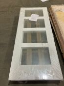 NO RESERVE - Glazed 4 Panel White Primed  80.5