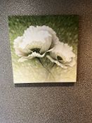 NO RESERVE Flower Pictures on Canvas x2