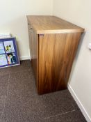 NO RESERVE Walnut Veneer Storage Cupboards x2