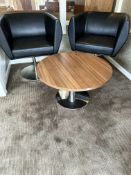 NO RESERVE Walnut and Chrome Coffee Table