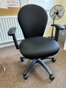 NO RESERVE Black Fabric Office Chairs x8