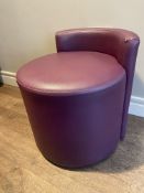 NO RESERVE Pouffes Purple Leather-2 Units
