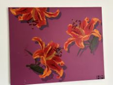NO RESERVE Stencil Art on Canvas Frame