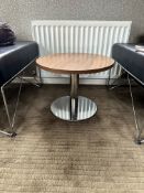 NO RESERVE Walnut and Chrome Coffee Table