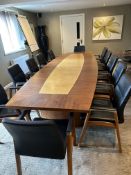 NO RESERVE Walnut Boardroom Table and Chairs