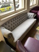 3 Seater Sofa Grey and Purple Colour