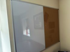 NO RESERVE Combined Whiteboard and Corkboard