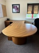 NO RESERVE Walnut Veneer Desk Arrangement