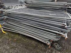 Joblot of 30 x used steel heras fencing panels only
