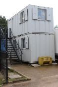 2 x Site Cabins, Stairs & Furniture