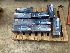 9 x Unused 110v BOSCH GWS 11-125 Grinders (manufactured 2022)