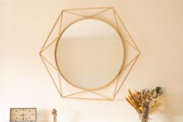 Trade lot - Gold Hexagonal Mirror Individual box (10 x units)