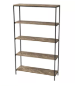 Roka Shelving Unit In Metal Frame & Oak Top