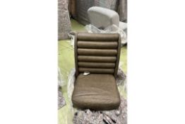 Lola Dining Chair In Dark Moss Antique Leather