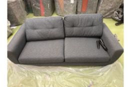 Jack 3 Seat Sofa In Textured Blue