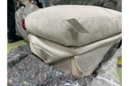 Otto Large Rectangular Footstool In Shell Heathland Weave