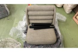 Lola Low Back Dining Chair In Palm Silky Jacquard Weave