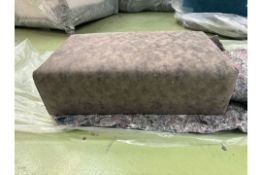 Jude Small Rectangle Footstool In Ash Faux Leather