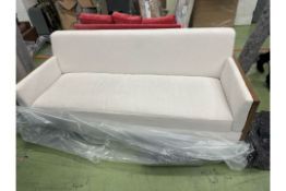 Chester 3 Seat Sofa In Alabaster Brushed Linen Cotton