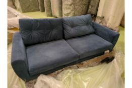 Jack 3-Seater Sofa In Velvet Navy