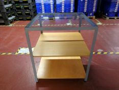 NO RESERVE - Glass Topped Shelving Merchandise Unit