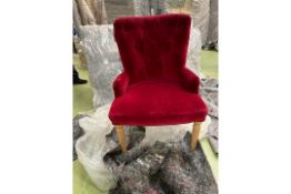 Sinclair Dining Chair In Claret Cotton Matt Velvet