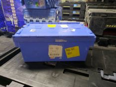 NO RESERVE - Pallet Of Approx 56 Small Heavy Duty Plastic Storage Containers/Totes/Crates