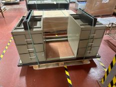 NO RESERVE - Filing Cabinet Desk With Wooden Top