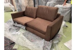 Jude 3 Seat Sofa In Chocolate Faux Leather