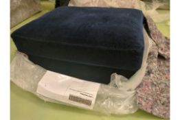 Izzy Footstool In Dark Blue