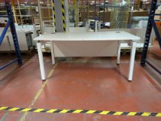 NO RESERVE - White Office Desk and 3 Drawer Tidy