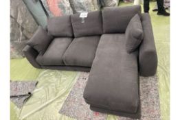 Carmel Chaise Corner Sofa In Arctic Seal Easy Cotton