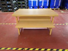 NO RESERVE - Beech Effect Display Table