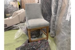 Basil Bar Stool In Cornflour Silky Jacquard Weave