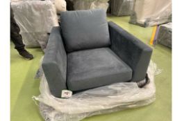 Jude Armchair In Grey Velvet