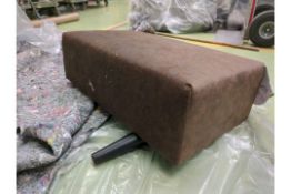 Jude Small Rectangular Footstool In Chocolate Faux Leather