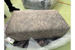 Jude Small Rectangular Footstool In Ash Faux Leather