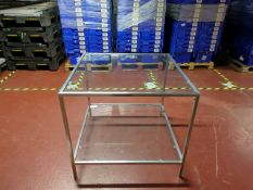NO RESERVE - Stainless Steel and Glass Garment Stand