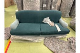 Snowdrop 3 Seat Sofa In Evergreen Brushed Linen Cotton