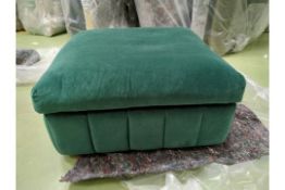 Tiffany Slim Medium Rectangular Footstool Jade Smart Velvet
