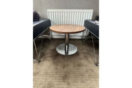 NO RESERVE Walnut and Chrome Coffee Table