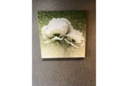 NO RESERVE Flower Pictures on Canvas x2