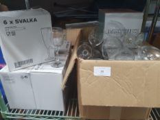 Approx 60 x Assorted Wine Glasses And Flutes