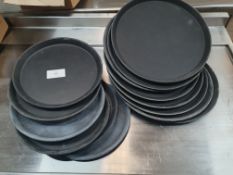 14 x black service trays