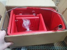 Red Bentley 20 Litre Mobile Mop Bucket With Wringer