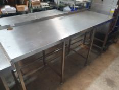 S/S prep bench - 2050w x 700d x 1000h